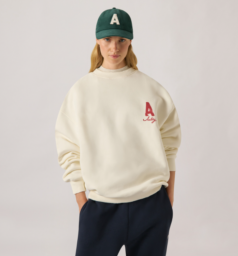 SUDADERA HERITAGE CON EFECTO USADO UNISEX BLANCO